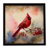 Cardinal Framed Metal Print Bathroom, Kitchen, Office, Home Decor Wall Art Ready to Hang, Square, 8X8