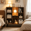 8-Cube Bookcase for Living Room with Raised Support Legs Storage Shelf Organizer Modern Simple Home Library Display Rack