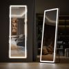 71"x26" LED Full Length Mirror with Aluminum Frame and Polished Glass for Bedroom