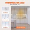 Clear PVC Strip Curtain, 96 in Height x 48 in Width x 0.08 in Thickness, 8 PCS Walk in Freezer Cooler Curtain Strips