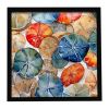Sand Dollars Framed Metal Print Bathroom, Kitchen, Office, Home Decor Wall Art Ready to Hang, Square, 8X8