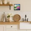 Idaho Syringa in Watercolor Framed Metal Print Bathroom, Kitchen, Office, Home Decor Wall Art Ready to Hang, Square, 8X8