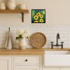 Kentucky Goldenrod in Watercolor Framed Metal Print Bathroom, Kitchen, Office, Home Decor Wall Art Ready to Hang, Square, 8X8