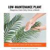 Artificial Palm Tree, 4 FT Tall Faux Plant, Secure PE Material & Anti-Tip Tilt Protection Low-Maintenance Plant