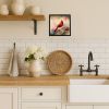 Cardinal Framed Metal Print Bathroom, Kitchen, Office, Home Decor Wall Art Ready to Hang, Square, 8X8