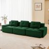 117" Modern Modular Sectional Sofa for Living Room, Corduroy Fabric,Oversized 3-Seater Couch with Deep Seat, Pearl-like piping, Tufted Design