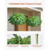 Artificial Ferns, 45 Inch Fake Boston Fern Bush Plant with 63 Fronds, Faux Greenery for Indoor/Outdoor Decor, Silk & LDPE