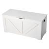 Kids Storage Bench, Wooden Toy Box Chest, Large Storage Cabinet with Safety Hinge, Toddlers Storage Bench for Playroom, Living Room or Entryway