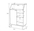 2-Tier Open Compartment 4-Tier Adjustable Shelf Shoe Storage Cabinet  - Eco-Friendly Wood-look Material