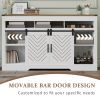 Farmhouse TV Stand for 65+ Inch TV, Tall Entertainment Center with Sliding Barn Doors