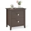 Modern Nightstand with 2 Drawers for Small Spaces