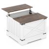Farmhouse Lift Top Coffee Table with Hidden Storage Compartment