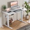 Ergonomic Height Adjustable Table with T-Shaped Metal Bracket Modern Computer Workstations,40'' x 24"in