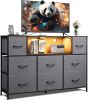 Dresser TV Stand for 45, 50, 55 inch TV, Entertainment Center with LED Lights & Charging Station