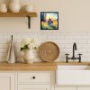 Montana Bitterroot in Watercolor Framed Metal Print Bathroom, Kitchen, Office, Home Decor Wall Art Ready to Hang, Square, 8X8