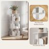 3/4/5 Tier Rotating Bookshelf, 360Â° Spinning Bookcase for Small Spaces, Vertical Corner Storage Organizer Display Rack for Bedroom Living Room, White
