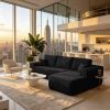 104.3''Cloud Sectional Couch with L-Shaped Chaise,Modern Modular Sofa with Deep Seat, with side pockets ,Upholstered Couches for Living Room Bedroom