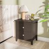 Modern Nightstand with 2 Drawers for Small Spaces