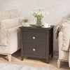 Modern Nightstand with 2 Drawers for Small Spaces